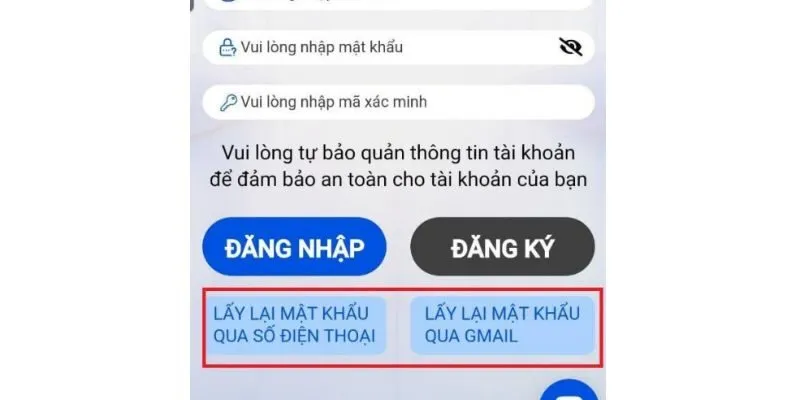 quên mật khẩu tài khoản F8BET