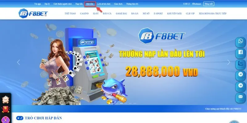 Rút tiền F8BET