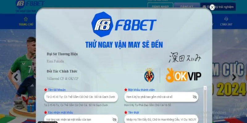 tài khoản F8BET bị khóa